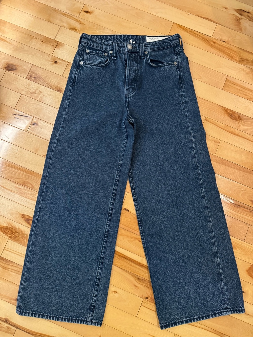 EUC rag & bones high-rise Maya ankle wide leg jeans size 25